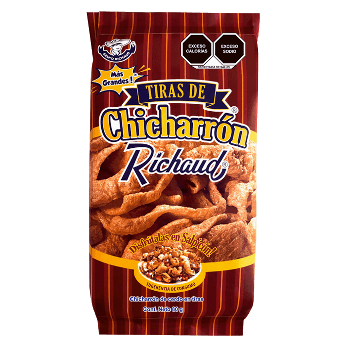 TIRAS DE CHICHARRON RICHAUD 80G. 80  GR.