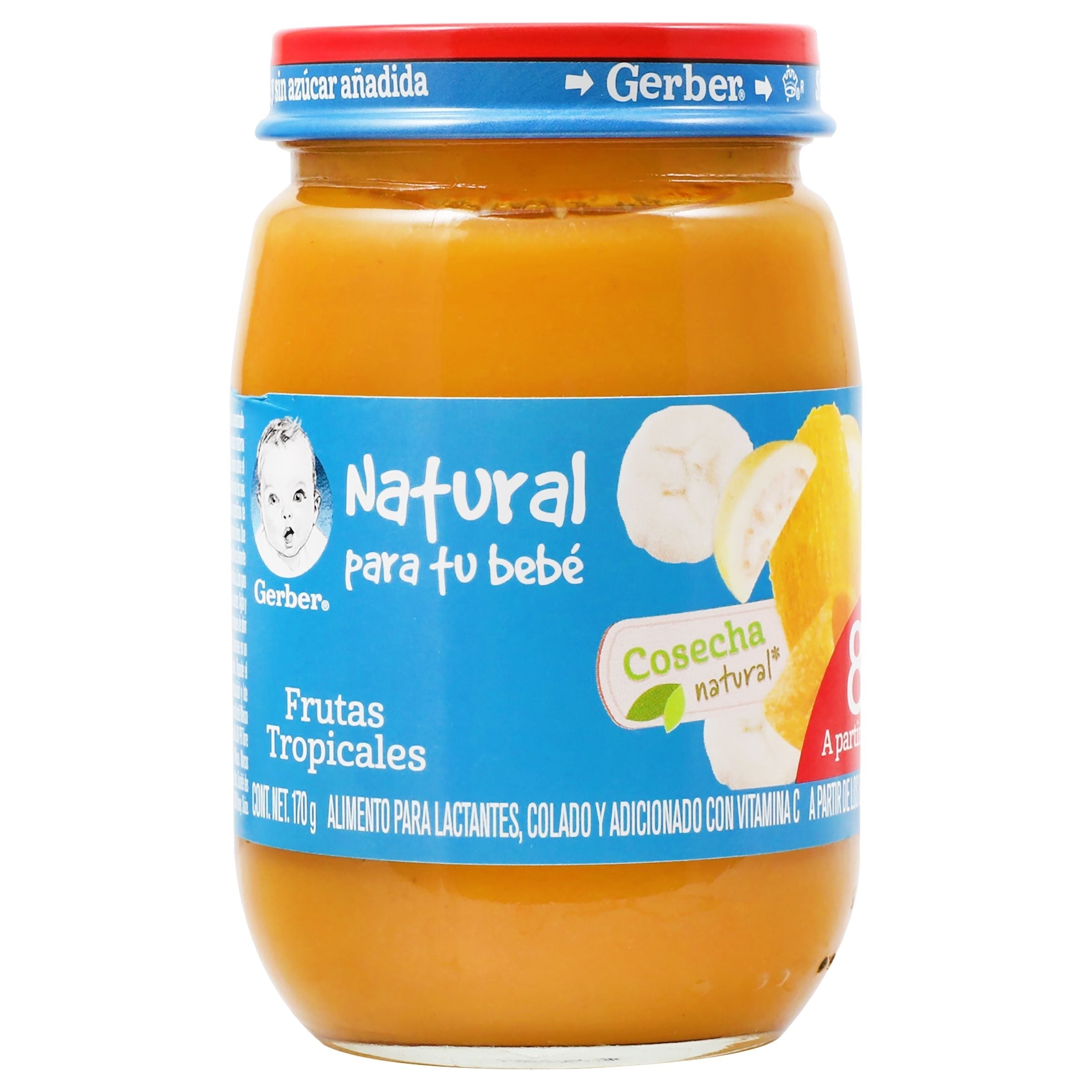 GERBER FRUTAS PICADAS 3RA ETAPA RUTAS TROPICALES FRASCO 170  GR.