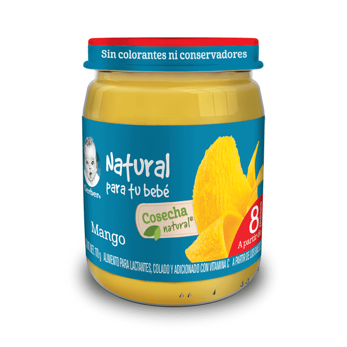 GERBER FRUTAS PICADAS 3RA ETAPA MANGO FRASCO 170  GR.