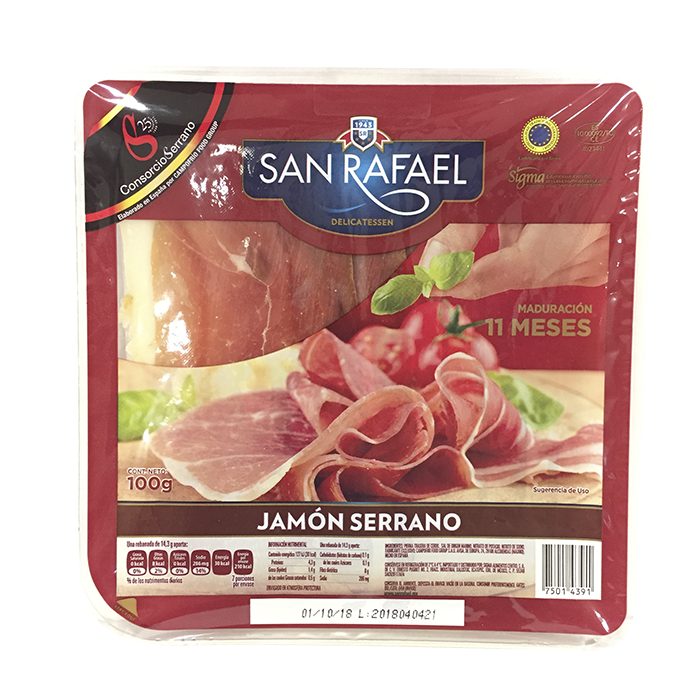 JAMON SERRANO SAN RAFAEL 100  GR.