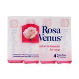 PACK JABON DE TOCADOR ROSA VENUS ROSA  150 GR  C/U 4  PZA.