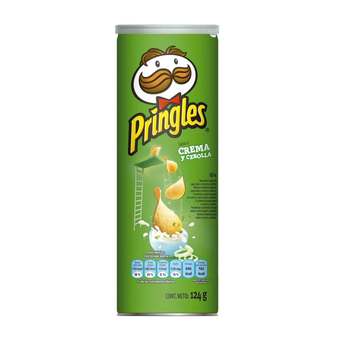 PAPAS PRINGLES CREMA Y CEBOLLA 124  GR.