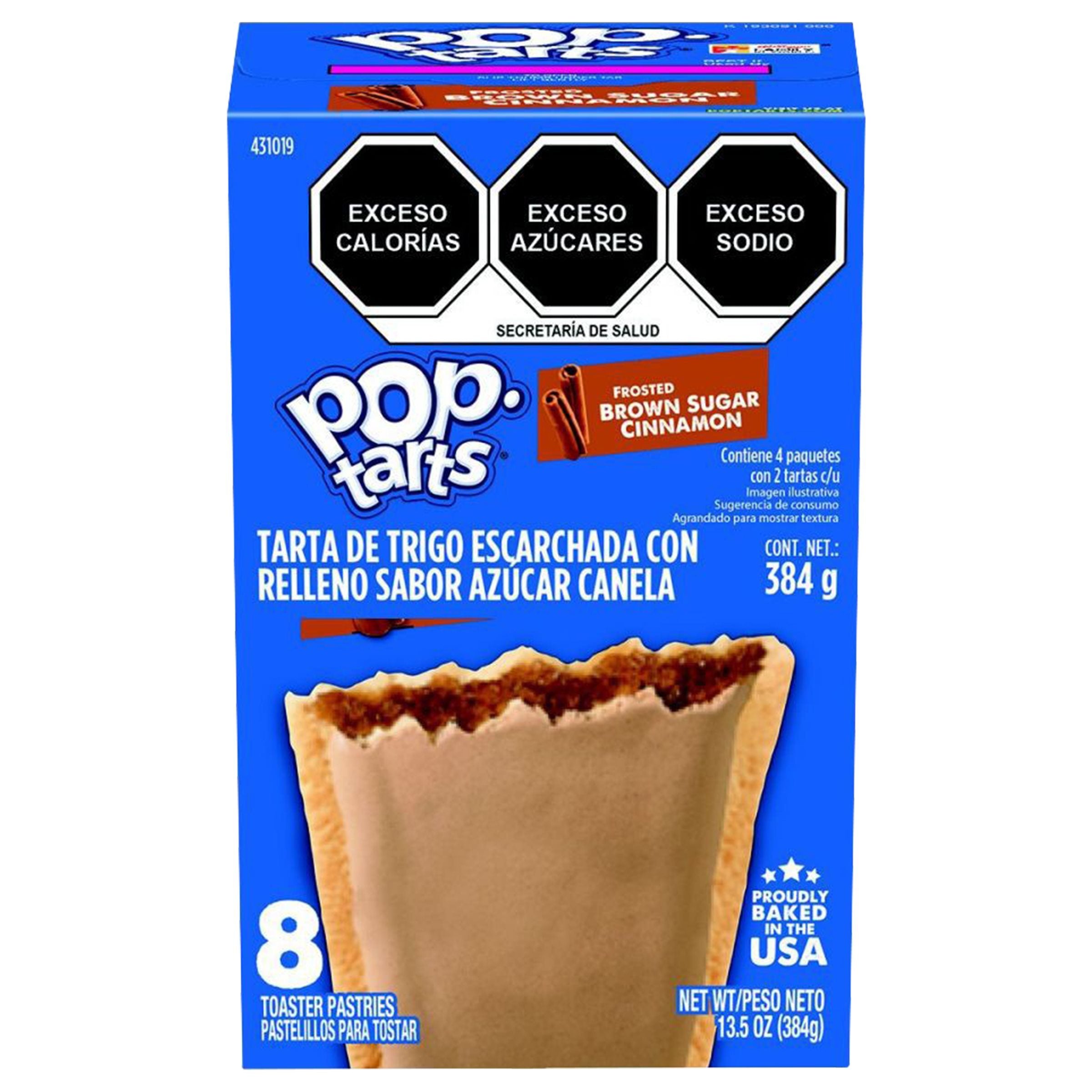 POP TARTS KELLOGGS TARTA DE TRIGO CON RELLENO AZÚCAR CANELA  CAJA 384  GR.