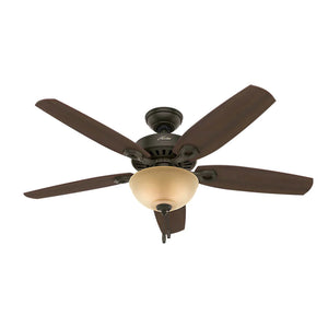 VENTILADOR 52 PLG 5 ASPAS COLOR BRONCE C/LUZ 1  PZA.