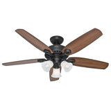 VENTILADOR 50 PLG 5 ASPAS C/CADENA COLOR BRONCE C/LUZ 1  PZA.