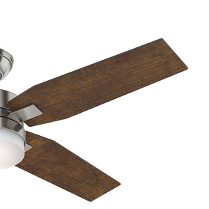 VENTILADOR 50 PLG 4 ASPAS C/LUZ BRUSHED NICKEL 1  PZA.