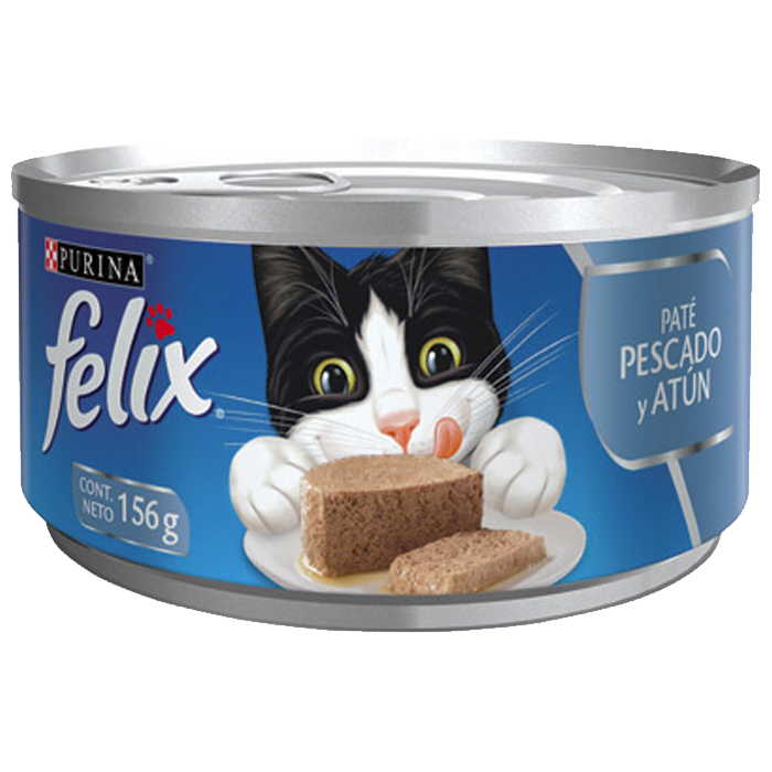 ALIMENTO PARA GATO FELIX PESCADO Y ATUN  LATA 156  GR.