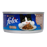 ALIMENTO PARA GATO FELIX  FILETE DE PAVO C/TROZITOS DE QUESO LATA 156  GR.