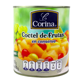 COCTEL DE FRUTAS EN ALMÍBAR CORINA LATA 820  GR.