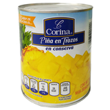 TROZOS DE PIÑA EN ALMÍBAR CORINA  LATA 800  GR.