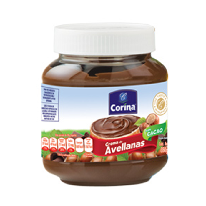 CREMA DE AVELLANAS CON CACAO CORINA FRASCO 200  GR.