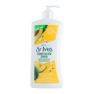 CREMA CORPORAL ST.IVES HUMECTACIÓN DIARIA VITAMINTA E Y AGUACATE 532  ML.