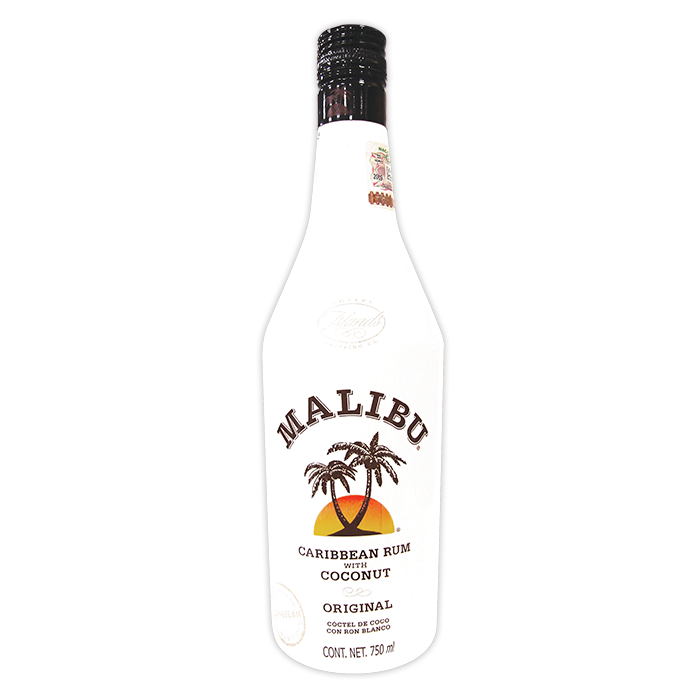 RON MALIBU BLANCO CON COCO 750  ML.