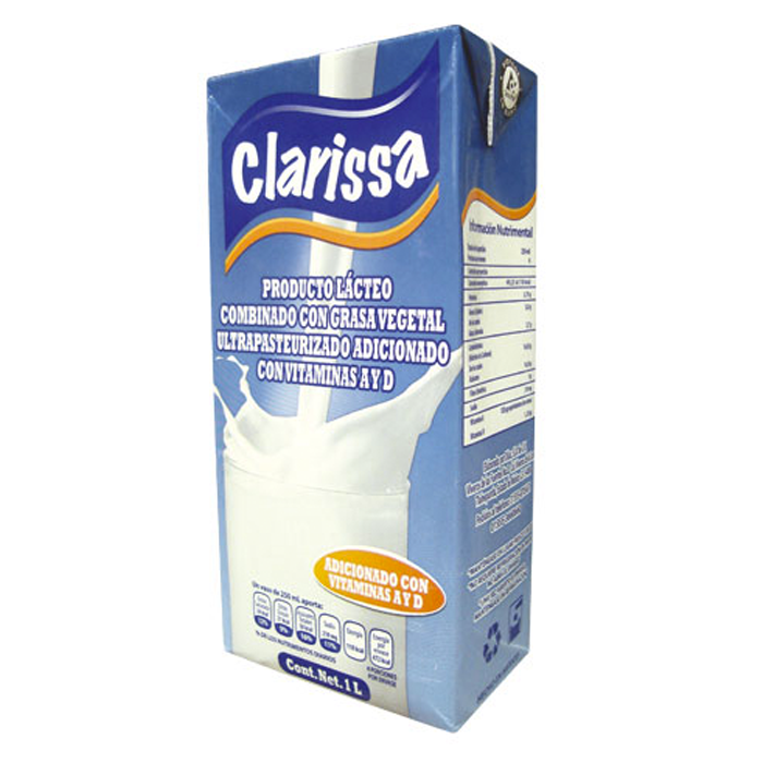 PRODUCTO LACTEO CLARISSA REAL TETRA 1  LT.