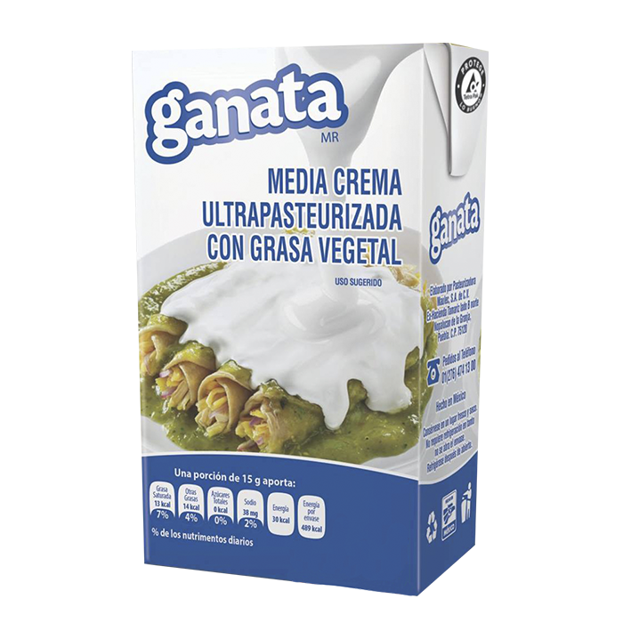 MEDIA CREMA GANATA TETRA 250  ML.