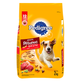 ALIMENTO PARA PERRO PEDIGREE RAZAS PEQUENAS POLLO Y ARROZ 23% PROTEÍNA BOLSA 2  KG.