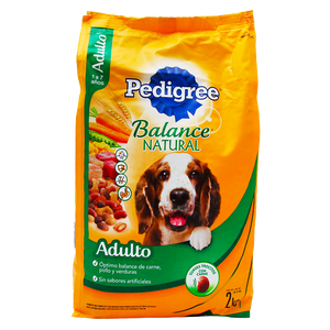 ALIMENTO PARA PERRO PEDIGREE BALANCE NATURAL CON LINAZA 21% PROTEÍNA BOLSA 2  KG.