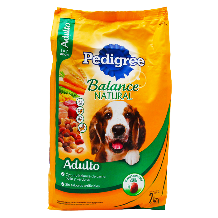 ALIMENTO PARA PERRO PEDIGREE BALANCE NATURAL CON LINAZA 21% PROTEÍNA BOLSA 2  KG.