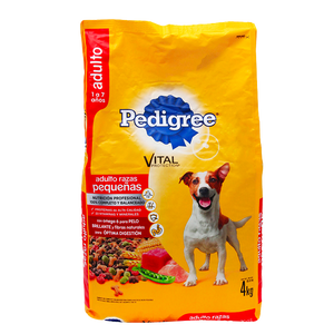 ALIMENTO PARA PERRO PEDIGREE RAZAS PEQUEÑAS POLLO Y ARROZ 23% PROTEÍNA BOLSA 4  KG.