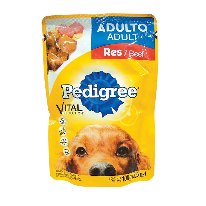 ALIMENTO PARA PERRO PEDIGREE POUCH RES  POUCH 100  GR.