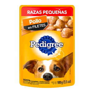 ALIMENTO PARA PERRO PEDIGREE RAZAS PEQUENAS CARNE DE POLLO POUCH 100  GR.