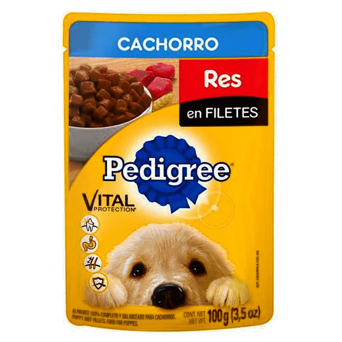 ALIMENTO PARA PERRO PEDIGREE CACHORRO RES POUCH 100  GR.