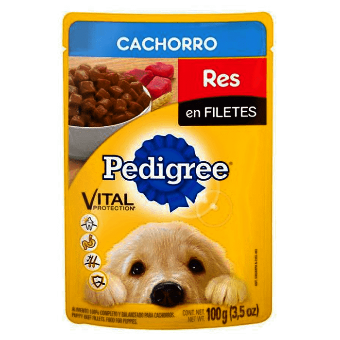 ALIMENTO PARA PERRO PEDIGREE CACHORRO RES POUCH 100  GR.