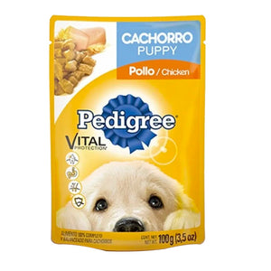 ALIMENTO PARA PERRO PEDIGREE CACHORRO POLLO POUCH 100  GR.