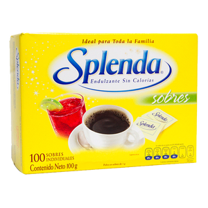 ENDULZANTE SPLENDA 100 SOBRES 100  GR.