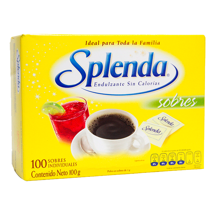 ENDULZANTE SPLENDA 100 SOBRES 100  GR.