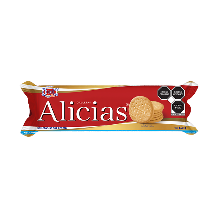 GALLETAS ALICIAS DONDE  PAQUETE 160  GR.