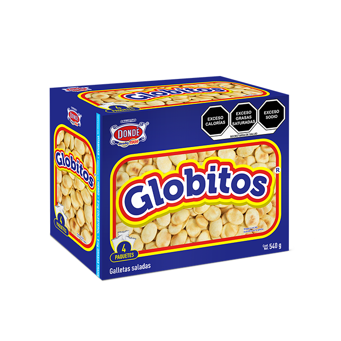 GALLETAS GLOBITOS DONDE CAJA 540  GR.