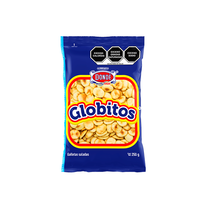 GALLETAS GLOBITOS DONDE BOLSA 250  GR.