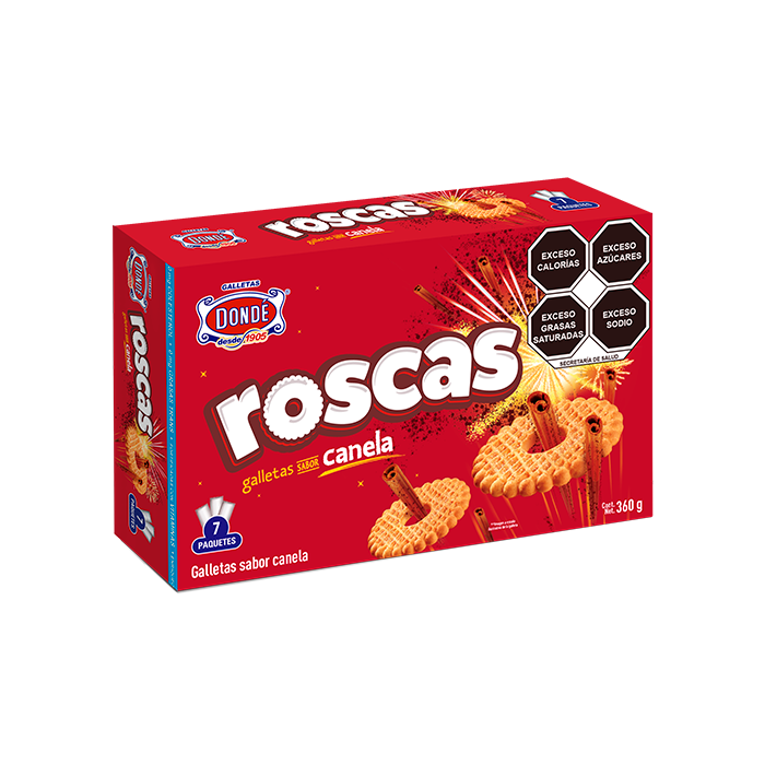 GALLETAS ROSCAS DE CANELA DONDE CAJA 360  GR.