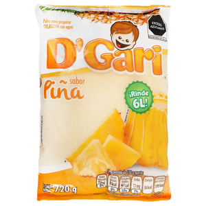 GELATINA SABOR PIÑA DGARI BOLSA 720  GR.