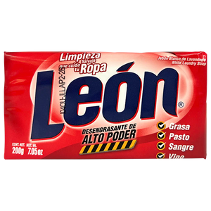 JABON DE LAVANDERIA LEON DESENGRASANTE DE ALTO PODER 200  GR.