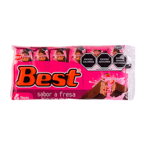 GALLETA BEST SABOR FRESA PAQUETE 6 PIEZAS 132  GR.