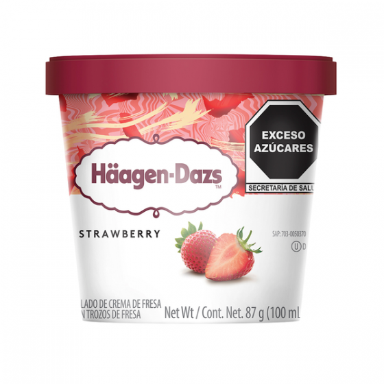 HELADO HAAGEN DAZS FRESA 95  ML.