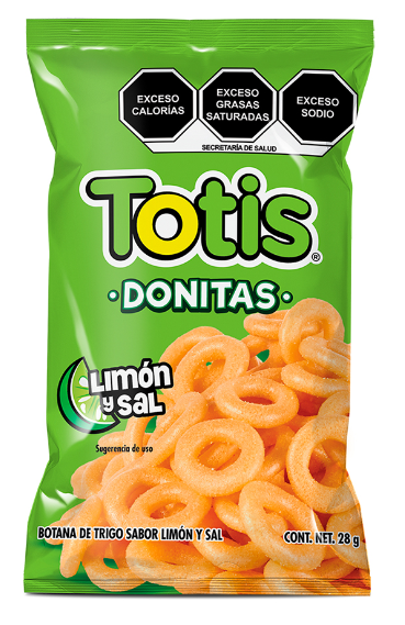 TOTIS DONITAS SAL Y LIMON 28G 28  GR.