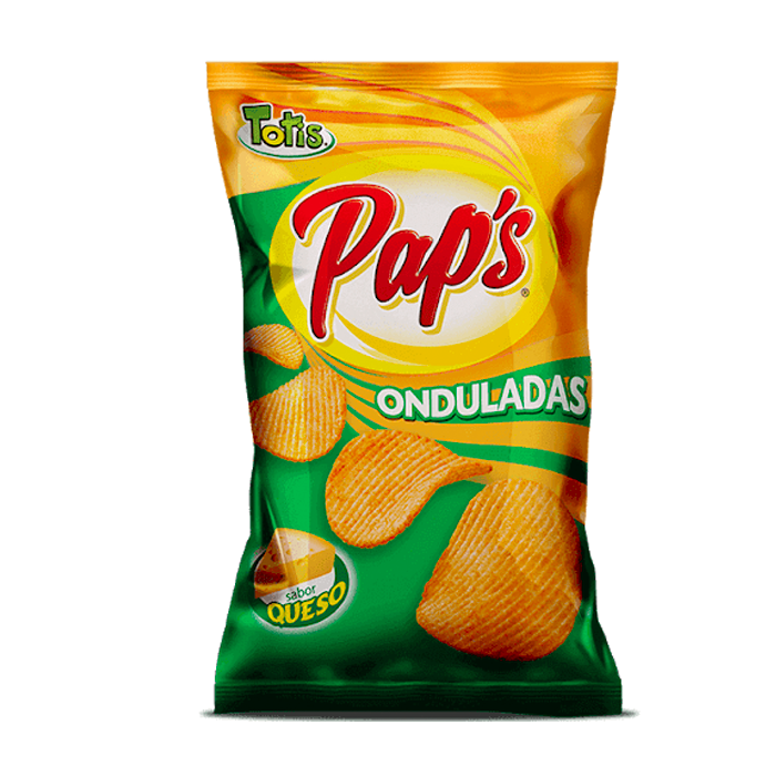 PAP S PAPAS FRITAS ONDULADAS SABOR QUESO 170 G 170  GR.