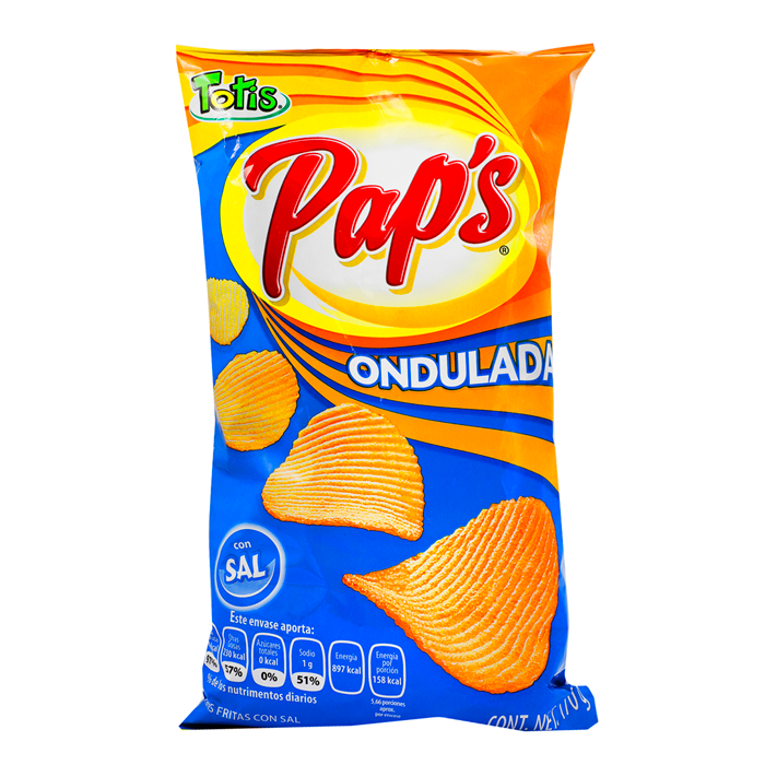 PAPAS ONDULADAS PAPS TOTIS SAL 170G 170  GR.