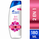 SHAMPOO HEAD & SHOULDERS SUAVE Y MANEJABLE 2 EN 1 180  ML.