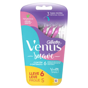 GILLETTE SIMPLY VENUS3 DESECHABLE 3/HOJAS BLISTER 6  PZA.