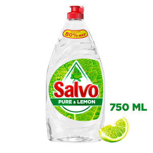 DETERGENTE LIQUIDO LAVATRASTES LIQUIDO SALVO PURE 750  ML.