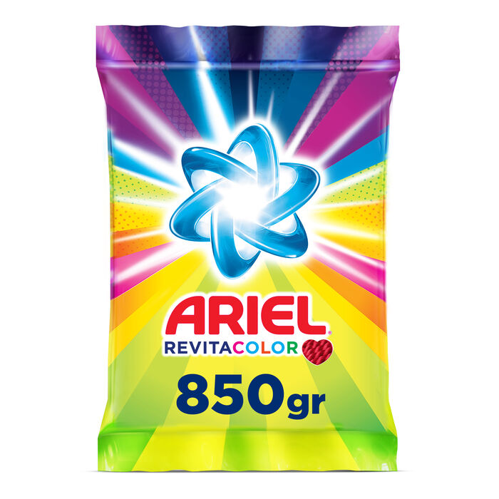 DETERGENTE EN POLVO ARIEL REVITACOLOR 850  GR.