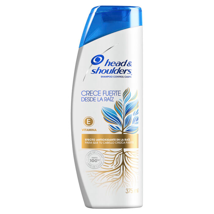 SHAMPOO HEAD & SHOULDERS CRECE FUERTE DESDE LA RAÍZ 375  ML.