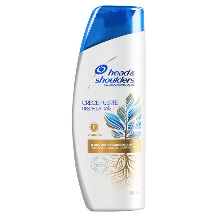 SHAMPOO HEAD & SHOULDERS CRECE FUERTE DESDE LA RAÍZ 180  ML.