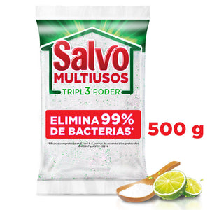 DETERGENTE EN POLVO SALVO MULTIUSOS 500  GR.