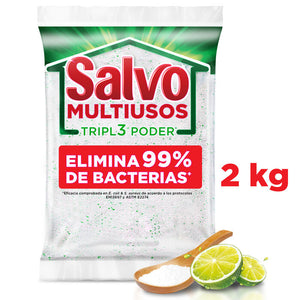 DETERGENTE EN POLVO SALVO LIMON BICARBONATO 2  KG.