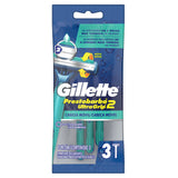 GILLETTE PRESTOBARBA 2 MÁQUINA PARA AFEITAR DESECHABLE CABEZA MÓVIL 3  PZA.